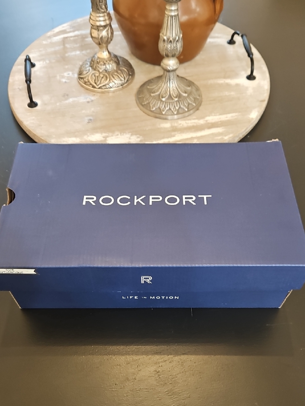 Rockport Men's 8.5" Brown Leather Shoes New In The Box